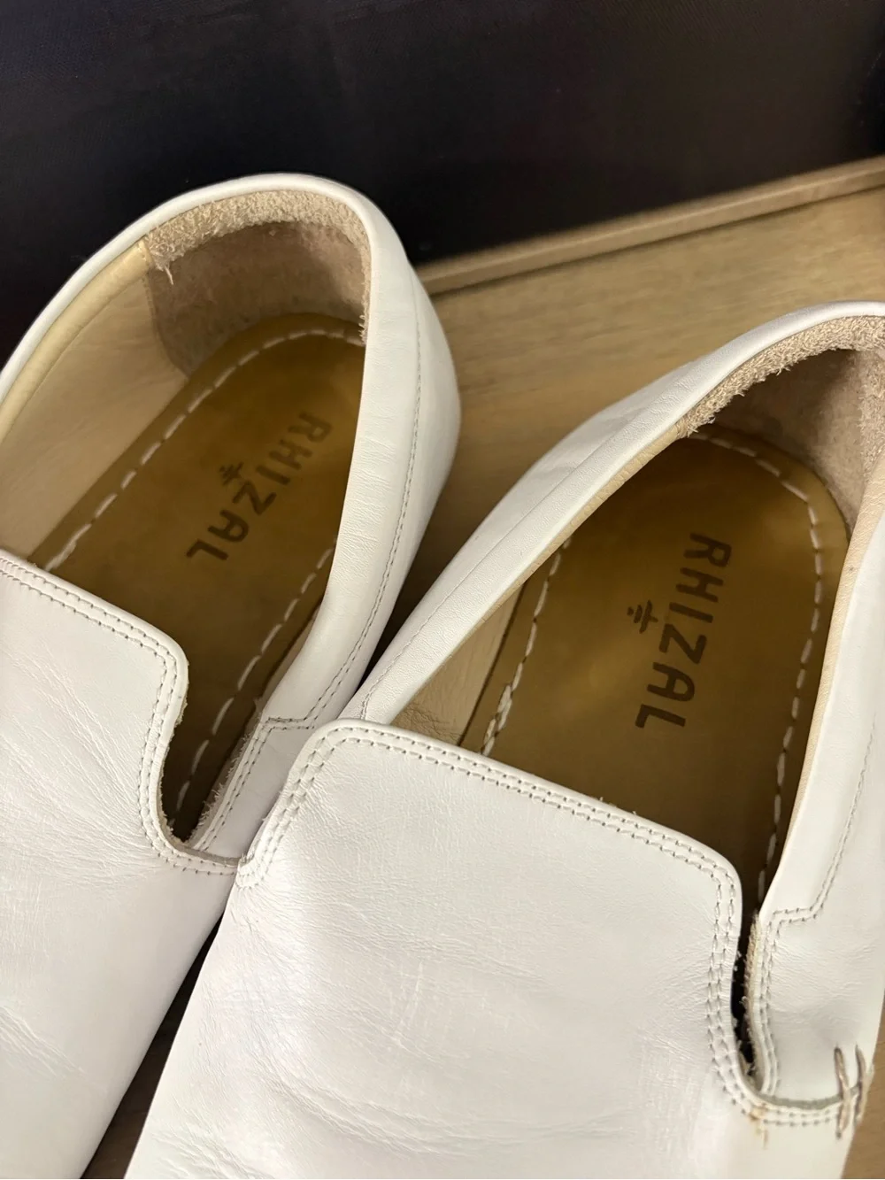 Rhizal Brio Slip-On Ivory Barefoot Shoes Grounding Earthing Copper Natural Mens